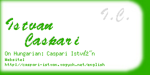 istvan caspari business card